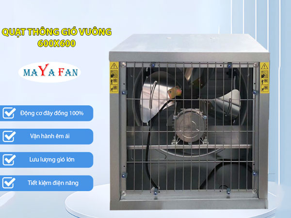 Quạt thông gió vuông 600x600
