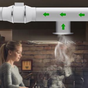 Quạt Hút Mùi Nối Ống Maya Fan HF-125
