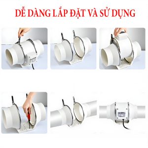 Quạt Hút Mùi Nối Ống Maya Fan HF-125