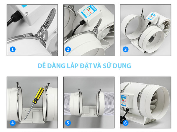Quạt Hút Mùi Nối Ống SHP-250