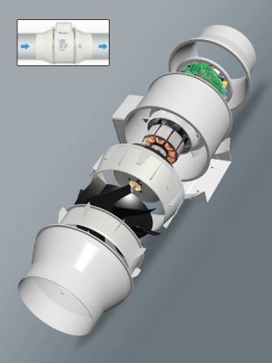 Quạt Hút Mùi Nối Ống Sunfan HT-125