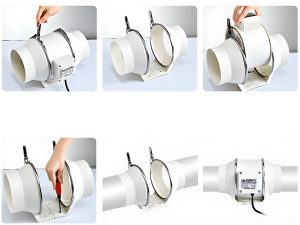 Quạt Hút Mùi Nối Ống Sunfan HT-125