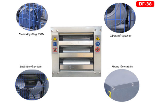 quạt thông gió vuông Soffnet DF-38