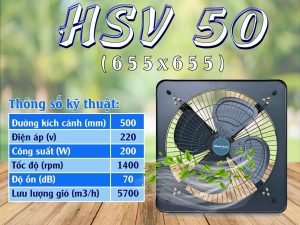 Quạt thông gió vuông Hawin HSV-50