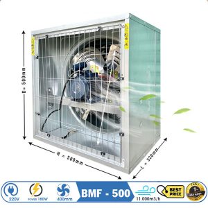 Quạt thông gió vuông Omysu BMF-500