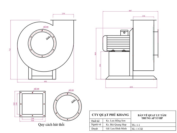 quạt hút mùi ly tâm